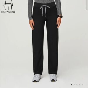 Wear Figs Women’s Black Highwaisted Livingston Scrub Pants - Size L